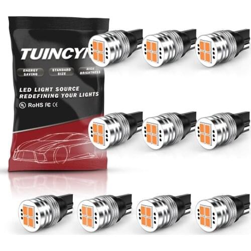 10PCS Super Bright T10 LED 194 501 W5W 4SMD 3020 Canbus Error Free Car Interior Lights Auto Clearance Lamps DC 12V