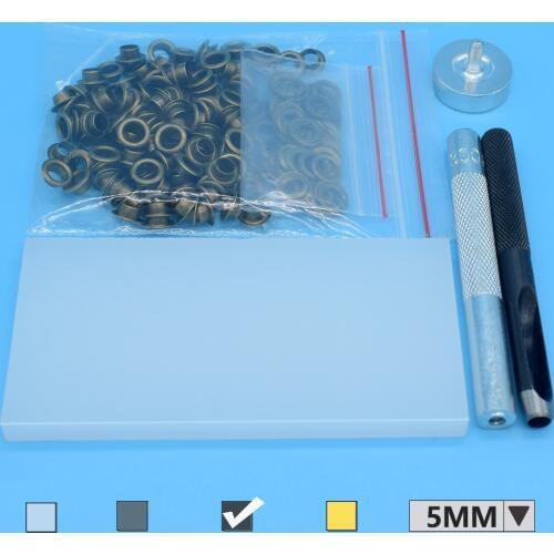 100 sets grommets eyelets and the matched 3 in 1 fastener toolkit included plat metal puncher hammer stick clothings accessories
