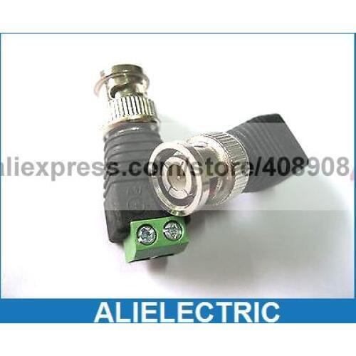100 Pcs BNC Male to AV Screw Terminal Plug Connector Adapter CCTV Radio Ham
