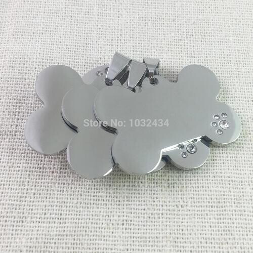 1200 pcs/lot Blank customization Pet Dog Tags Custom Cat ID Name Tags for Pets Bone Shape FREE Gift