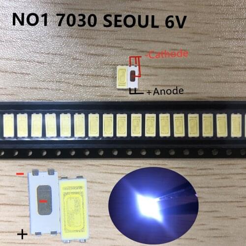 300PCS SEOUL LED Backlight 1W 7030 6V Cool white 90-100LM LCD Backlight for TV TV Application STWBX2S0E
