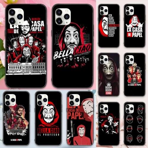 Money Heist House Paper tv Phone Cases for iPhone 11 12 pro XS MAX 8 7 6 6S Plus X 5S SE 2020 XR Luxury brand shell funda coque