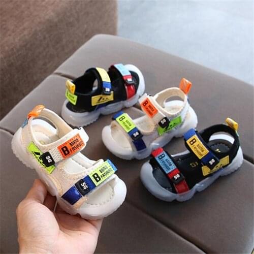 Children sandal soft bottom anti-slip private beach in the summer 2021 the new fashion soft bottom shoes half baotou baby shoes