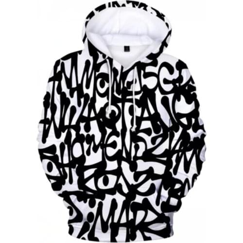 Childrens Hoodies Graffiti Hoodie Men Women 3D Print Hoodies Sweatshrts Hip Hop Long Sleeve Fashion Boys/girls Scr Kids Clothes
