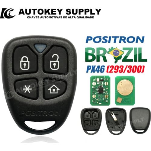 AUTOKEYSUPPLY Remote key for Positron alarm system, PX46 - Double program (293/300) AKBPCP099
