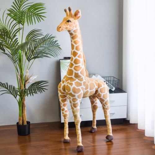 35-120cm Giant Real Life Giraffe Plush Toys High Quality Stuffed Animals Dolls Soft Kids Children Baby Birthday Gift Room Decor