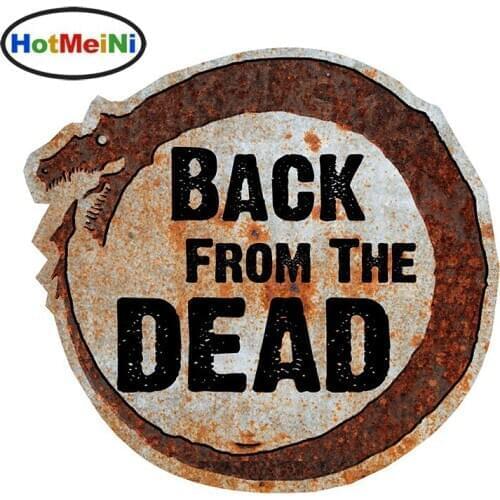 HotMeiNi 13cm x 13cmCar Styling Car Sticker Hot Rod Rat Rod Back From The Dead Decal Sticker Parts Waterproof Accessories