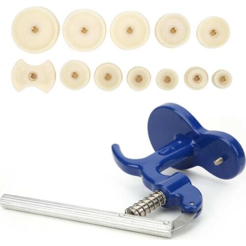 Watch Press Tool Blue Alloy Hand-Pressed Pressing Repairing Manual Tool with 12pcs Dies