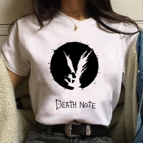 Kawaii Japanese Anime Death Note T Shirts Graphic Tees Cartoon Women Bleach Ichigo Tshirt Harajuku Summer Male Unisex Tee Female