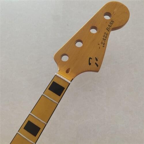 Maple 4 string 20 Fret JB Bass Guitar Neck maple fingerboard inlay yellow