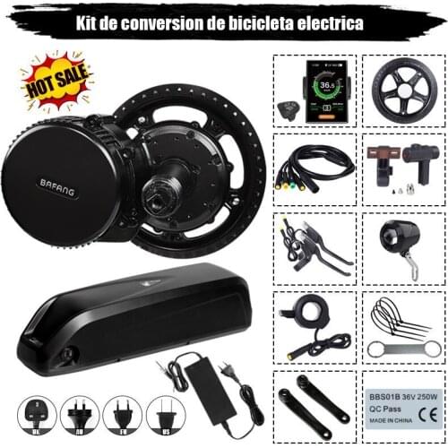 EU US No taxes bafang BBS02B 48v 500w mid motor electric bicycle conversion kit with 48v 10.4ah lithium battery