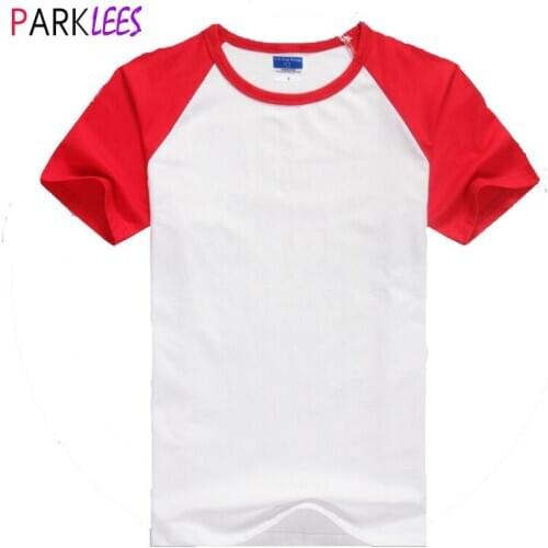 Red Baseball T Shirt Men Women Brand Raglan Sleeve Cotton Summer T Shirts Mens Casual Short Sleeve O Neck Tops Tee Shirt Homme