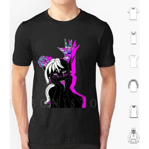 I Love Vaporwave T Shirt Print For Men Cotton New Cool Tee Vaporwave Anime Succubus Tongue