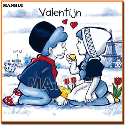 New DIY diamond painting cross stitch picture rhinestone full square diamond mosaic Couple pictures home decoration MH405