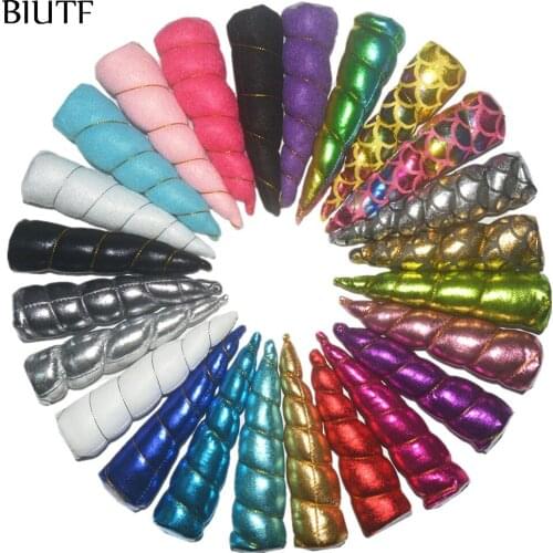 Bulk Price 100Pcs Felt Fabric Unicorn Horn For Girls Kids Shower Decoration DIY Hair Accessories Crafts Birthday Cake