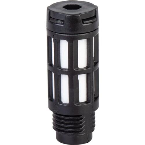 1/8PT thread high quality pneumatic Parts Mechanical Components plastic silencer black air exhaust muffler