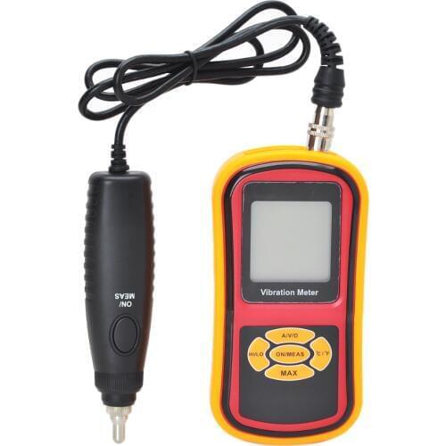 High Pression Ultrasonic Vibrometer Portable Digital LCD Vibration Meter Analyzer Temperature Meter With Max Hold GM63B