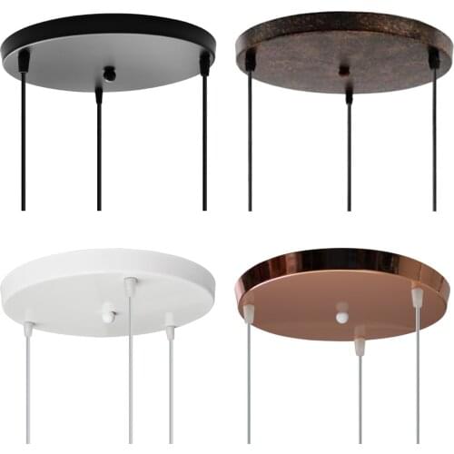Ceiling Plate Accessories DIY 3 Holes Light Fittings Round Ceiling Plate Base Chandelier Pendant Lamp Disc Base Ceiling Canopy