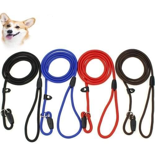 Large Dog Rope Durable Large Dog Leash Walking Big Dog Collar Strengthen Traction Harness Round Nylon Medium Dog Lead