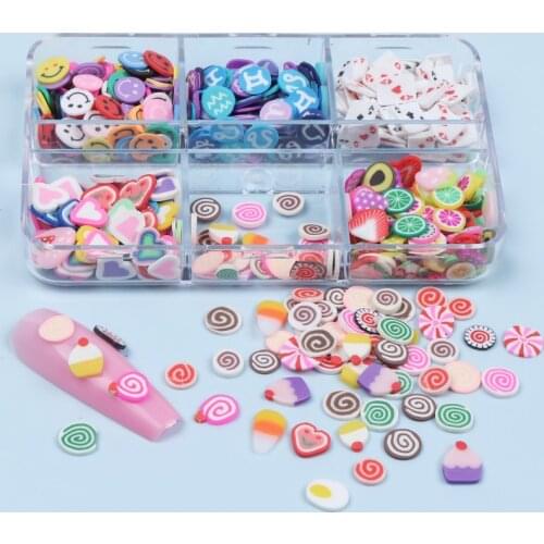 Mix Color Love Fruit Nail Art Decorations Acrylic Flakes Clay Sequins Manicure Accessory Kit For DIY Design Nails Ornaments Part