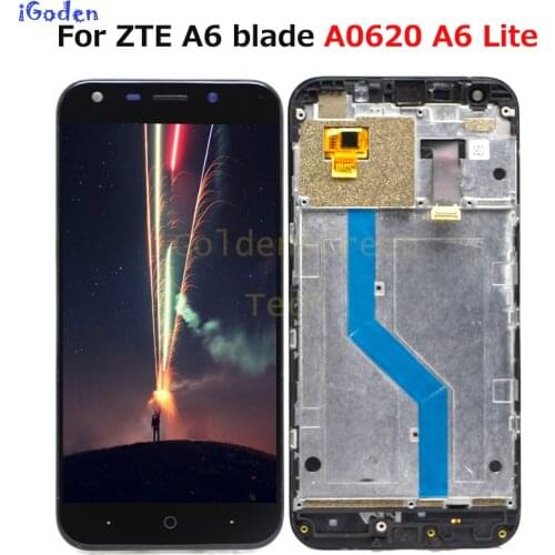 With frame For ZTE Blade A6 A6 lite LCD Display Touch Screen Digitizer Assembly For ZTE Blade A6 A0620 A0621 A0622 Lcd