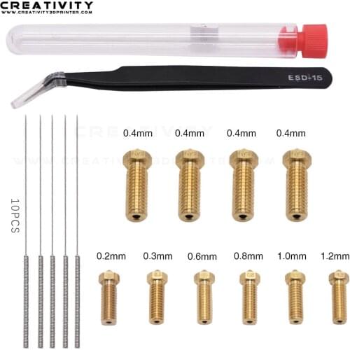 3D Printer Parts Volcano Nozzles Sidewinder X1 AND Genius Cleaning Needles Nozzle Kit for 1.75mm Filament