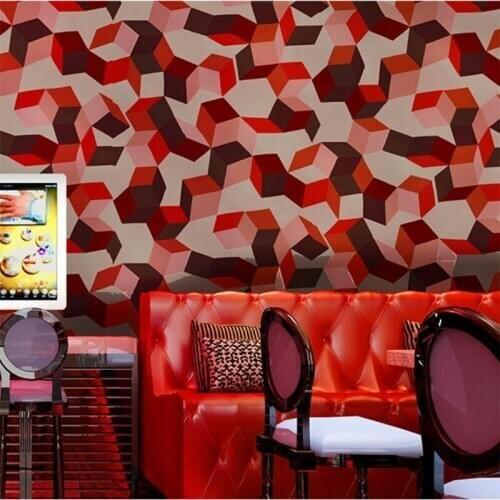 Modern minimalist Nordic 3D обои geometric lattice wallpaper Cafe KTV flash Bar clothing store golden yellow decoration фотообои