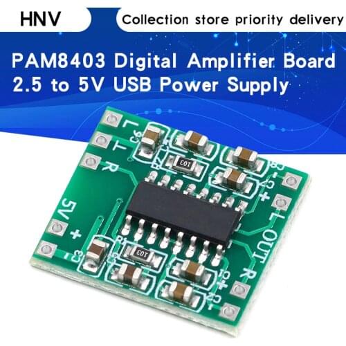 10PCS PAM8403 module Super digital amplifier board 2 * 3W Class D digital amplifier board efficient 2.5 to 5V USB power supply