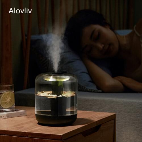 1000ml Transparent Water Tank Wireless Humidifier For Home Ultrasonic Mist Maker with Battery Mini Office Desktop Air Purifier