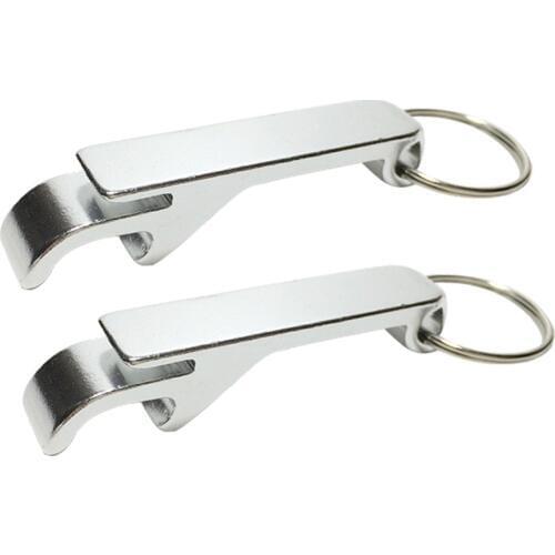 2pcs Portable Aluminum Alloy Key Ring Keychain Bottle Openers Creative Beer Bar Opener Bottle Tools Wedding Party Favor Gifts