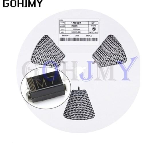 2000PCS 1N4001 M1 1N4004 M4 1N4007 M7 FR107 RS1M FR207 RS2M HER108 US1M SF18 ES1J SF14 ES1D DO-214AC SMA Rectifier diode