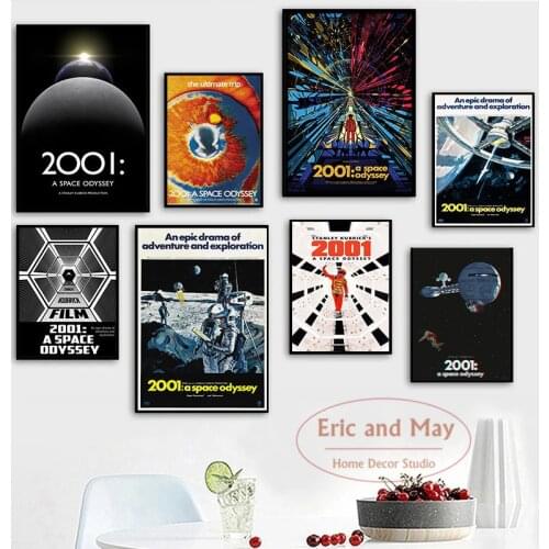 2001 A Space Odyssey Classic Sci-fi Movie Posters And Prints Canvas Painting Art Wall Pictures Room Decoration Aesthetic Obrazy