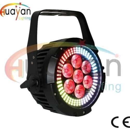 2018 new high quality dj stage light 7x12w 6in1 led and 144x0.2w 3in1 led par light LED Par 64 Spot Light Stage Lighting DJ DMX