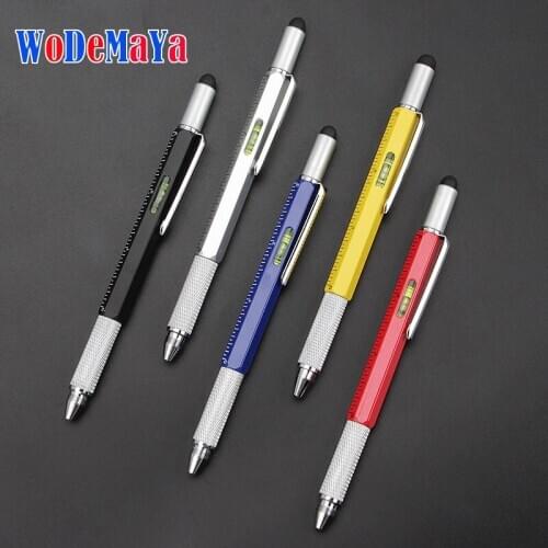 50PCS/Set Multifunctional Ballpoint Pen Overvalue Handy Tech Tool Ballpoint Pens Screwdriver Ruler Spirit Level Multifunction
