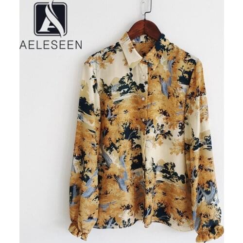 AELESEEN Yellow Blouses