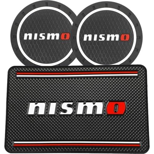 Car Auto Water Cup Coaster Slot Non-Slip Mat Accessories for Nissan Nismo Car Styling