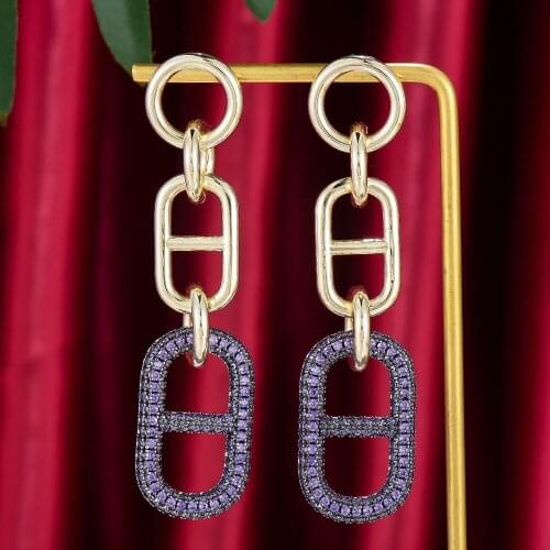 SORAMOORE Hip Hop Big Trendy Earrings For Women Wedding Geometric Drop Earring Brincos Female DIY Fashion Jewelry Gift 2020 New