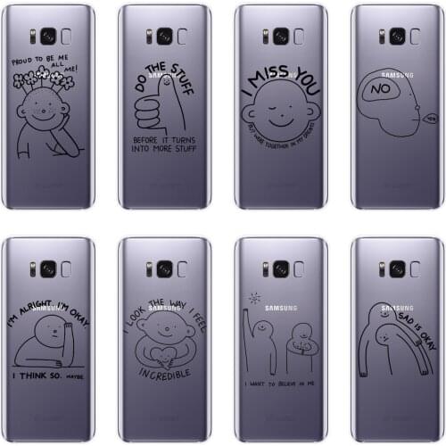 Phone Case For Samsung Galaxy Note 4 5 8 9 Soft Silicone Funny Quotes Back Cover For Samsung Galaxy S5 S6 S7 Edge S8 S9 Plus