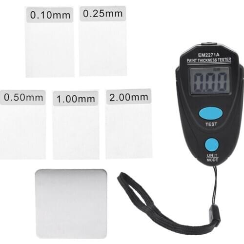 EM2271A Digital Fe/NFe 0.00-2.20mm Thickness Tester Car Auto Paint Coating Gauge