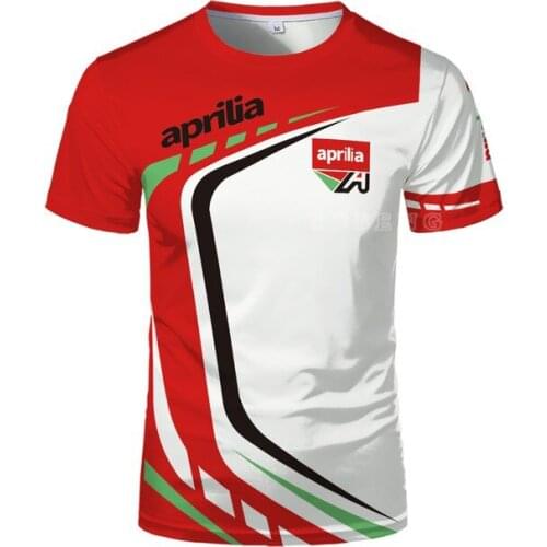 New Motorcycle Mens Jersey Quick dry Moto GP Racing For Aprilia Team Shirt Motocross ATV Motobike Short Sleeve T shirt