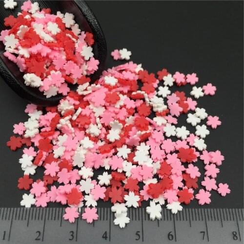 50g Oriental Cherry Polymer Clay Sprinkle For Kids Diy ,Soft Clay For Craft Clay/Nail Art/Scrapbook Decoration DIY, Filler