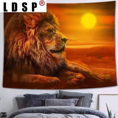 LDSP King of Lion Tapestry Wildlife scenery Tapestry Trippy Space Tapestries Wall Art tissu mural Bedroom Living Room Home Decor
