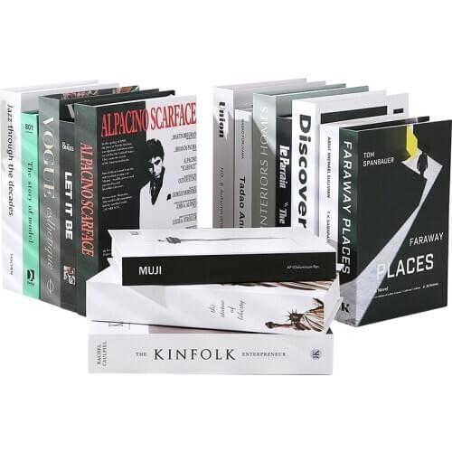 Fake Books Decoration for Home Decorative Books Modern Simulation Fashion Faux Book Luxury Home Decor Club Model Room Soft