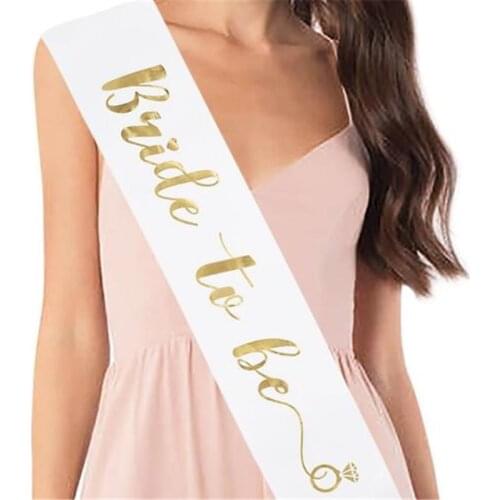 Bride to Be Satin Ribbon Sash Wedding Party Bachelorette Sashes Bride to Be Sash team Party Decorations Supplies OEM For Women