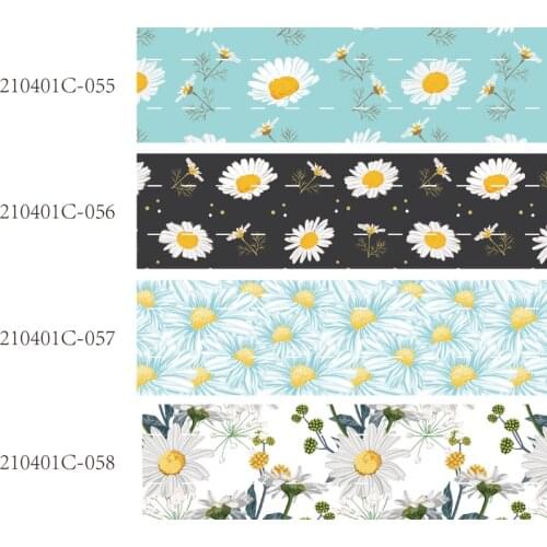 FLRARIBBONS 22mm 38mm 75mm daisy flower ribbon