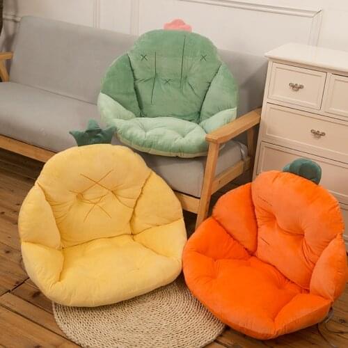Cute Vitamin C Dual-purpose Semi-enclosed Cushion Plush Cactus Carrot Pineapple Pillow Soft Fruit Chair Cushion For Girlfriend