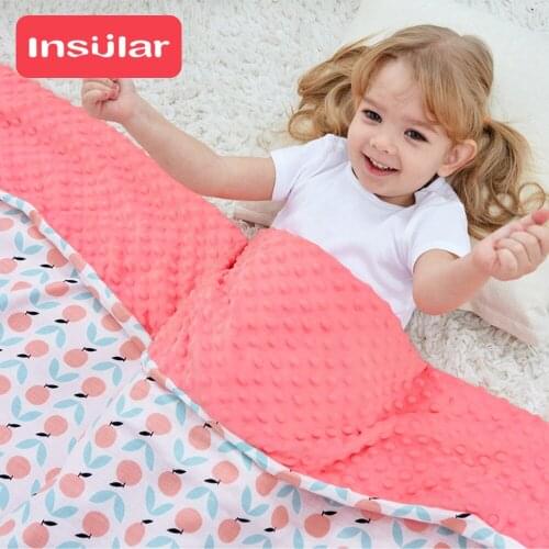 Muslin Baby Blankets Warm Bubble Flannel Thermal Soft Stroller Sleep Cover Cartoon Infant Bedding Swaddle Wrap Kids Bath Towel