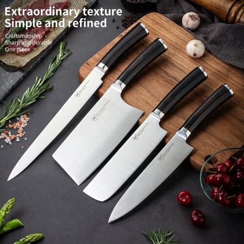 1.4116 stainless steel slicing knife set, 1-4-piece set, chef slicing knife, vegetable knife, kitchen tool