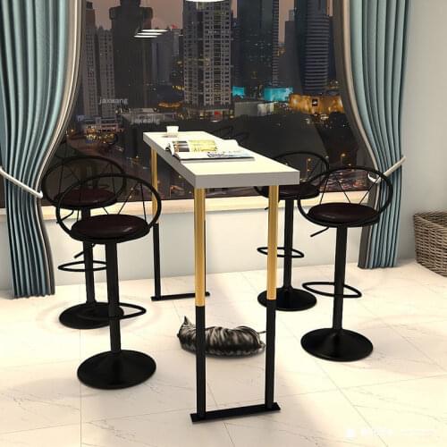 Nordic Living Room Bar Chairs Apartment Hotel Adjustable Backrest Bar Stools Modern Minimalist Home Swivel Lift High-foot Chair
