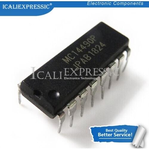 5PCS MC14490P DIP-16 MC14490 DIP16 MC14490PG DIP chip New Original In Stock